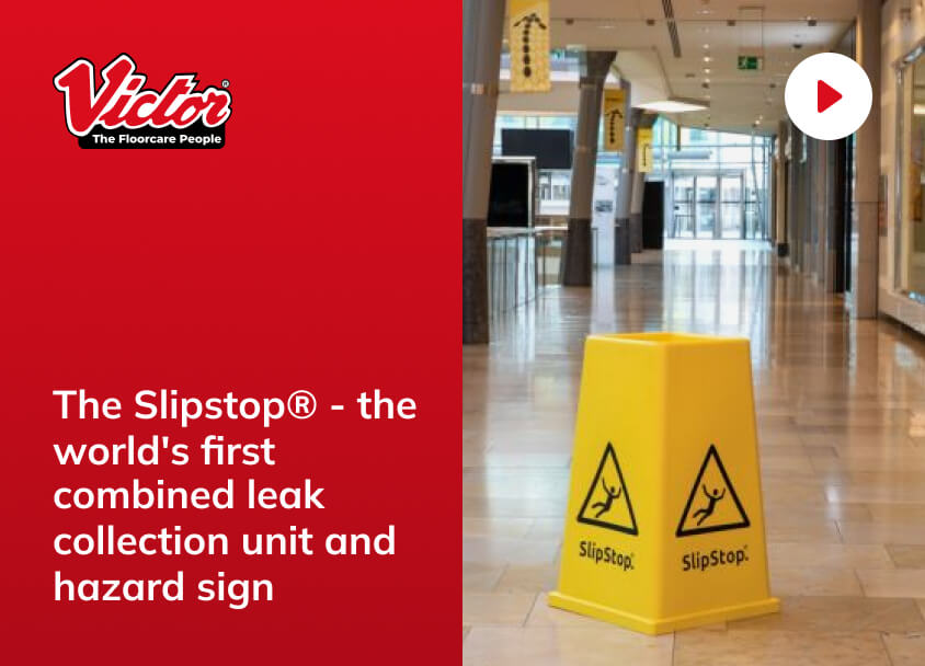 The Slipstop® - the world's first combined leak collection unit and hazard sign